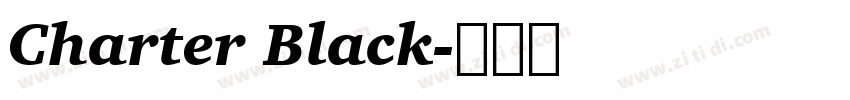 Charter Black字体转换 Charter Black字体转换